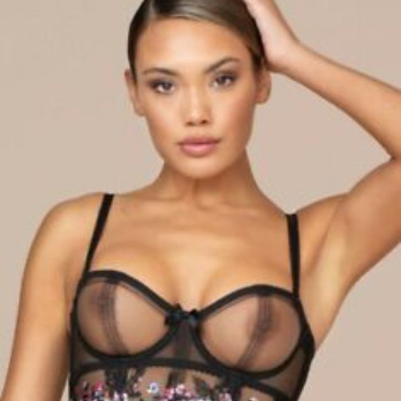 NWT Agent Provocateur Ivy Bra Bustier Longline 36D - Picture 2 of 8